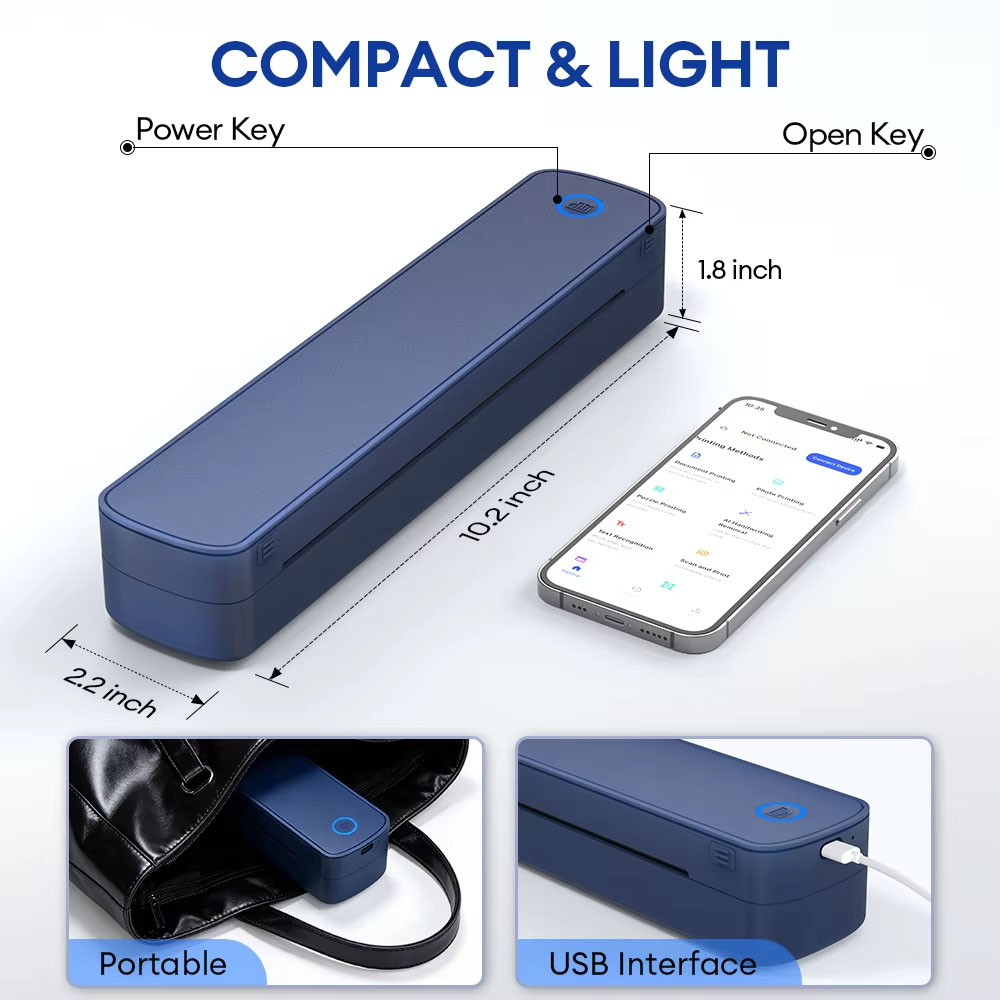 Printer Thermal A4 Mini Portab - Commercial Document Printing ulasan dan harga