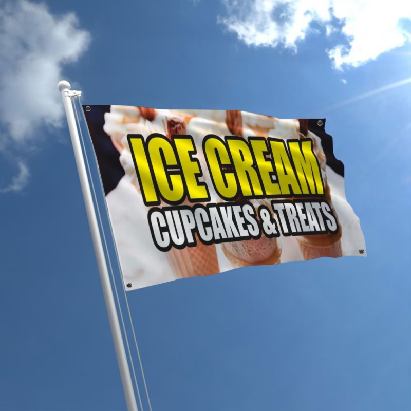 Bendera Iklan Kustom Dengan De - Commercial Printing Market ulasan dan harga