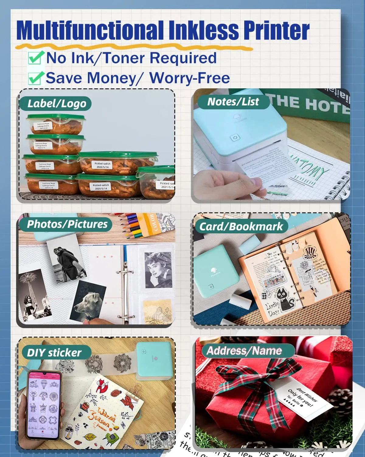 Phomemo M02Pro Printer Mini po - Commercial Printing Paper ulasan dan harga
