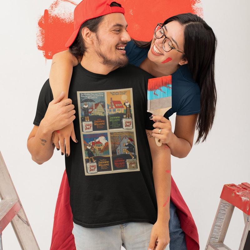 Kaos Poster Vintage Iklan Kome - Commercial Shirt Printing ulasan dan harga