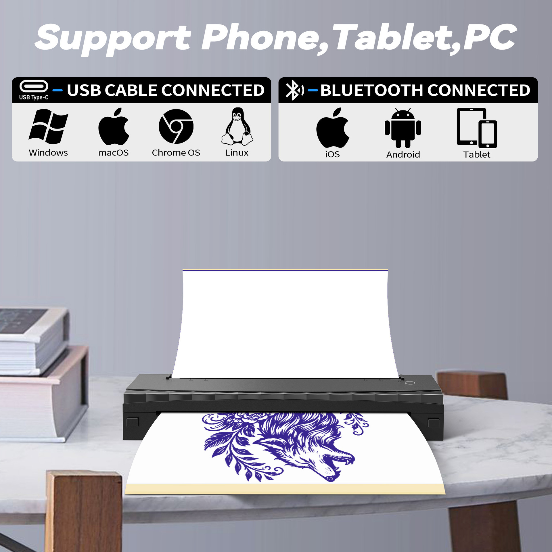 Printer Tato Nirkabel Bluetoot - Commercial Document Printing ulasan dan harga